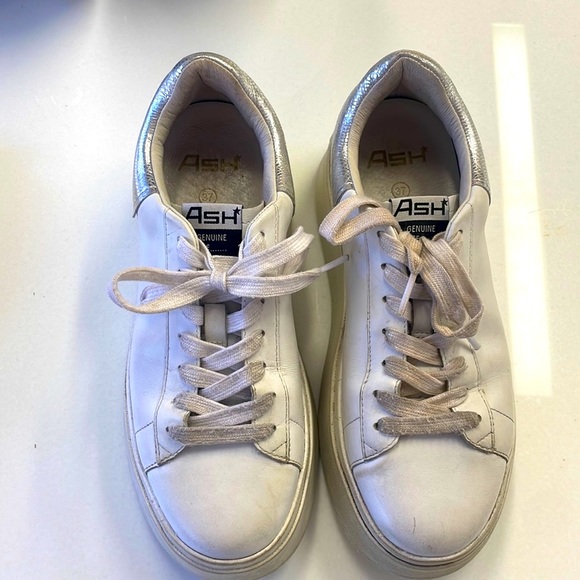 Ash white/silver platform sneakers - Picture 1 of 3